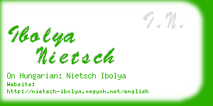 ibolya nietsch business card